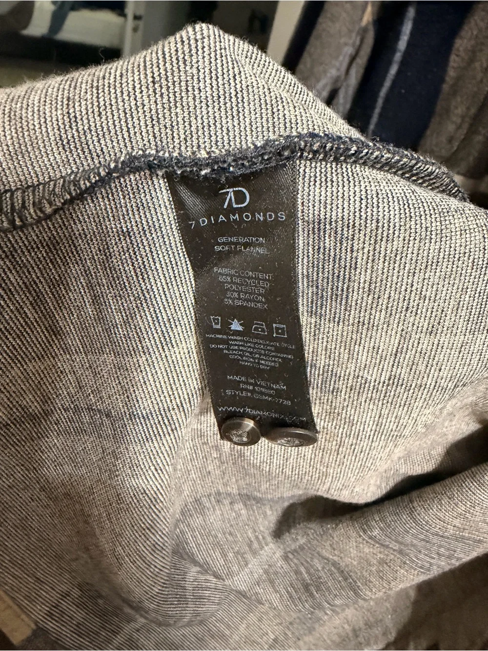 7 Diamonds Men's Plaid Shacket — Navy & Tan